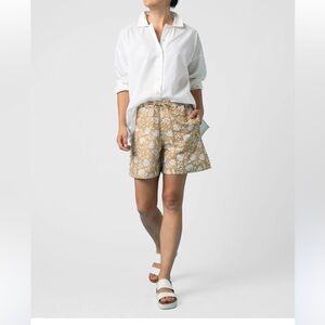 NWOT and for good L/XL cord shore shorts with draw string floral print